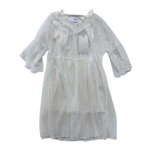 AMIKI - NIGHTGOWN - POLKA DOTS TULLE - OFF WHITE - NWT
